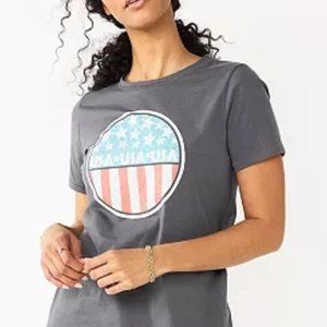 Women's Sonoma Goods For Life® Patriotic Graphic Tee Size Large brand new in bag